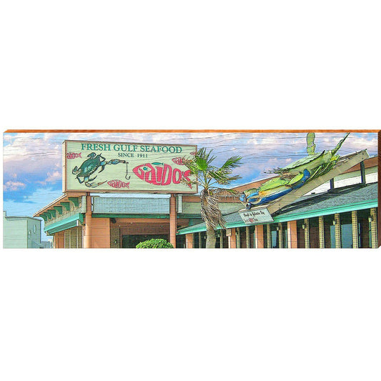 Gaido's Fresh Gulf Seafood | Wall Art Print on Real Wood
