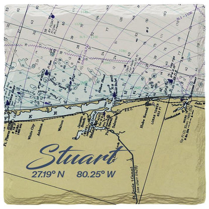 Stuart NOAA Chart Coaster