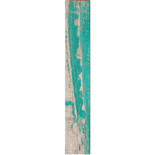 Fort Pierce to Port Sewall Teal Shabby Map | Wall Art Print on Real Wood