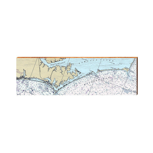 Pamlico Sound NOAA Chart Map | Wall Art Print on Real Wood