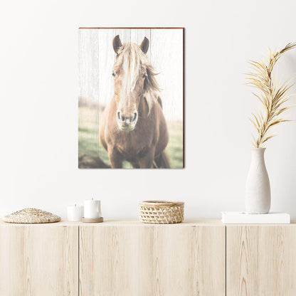 Bohemian Horse | Wall Art Print on Real Wood