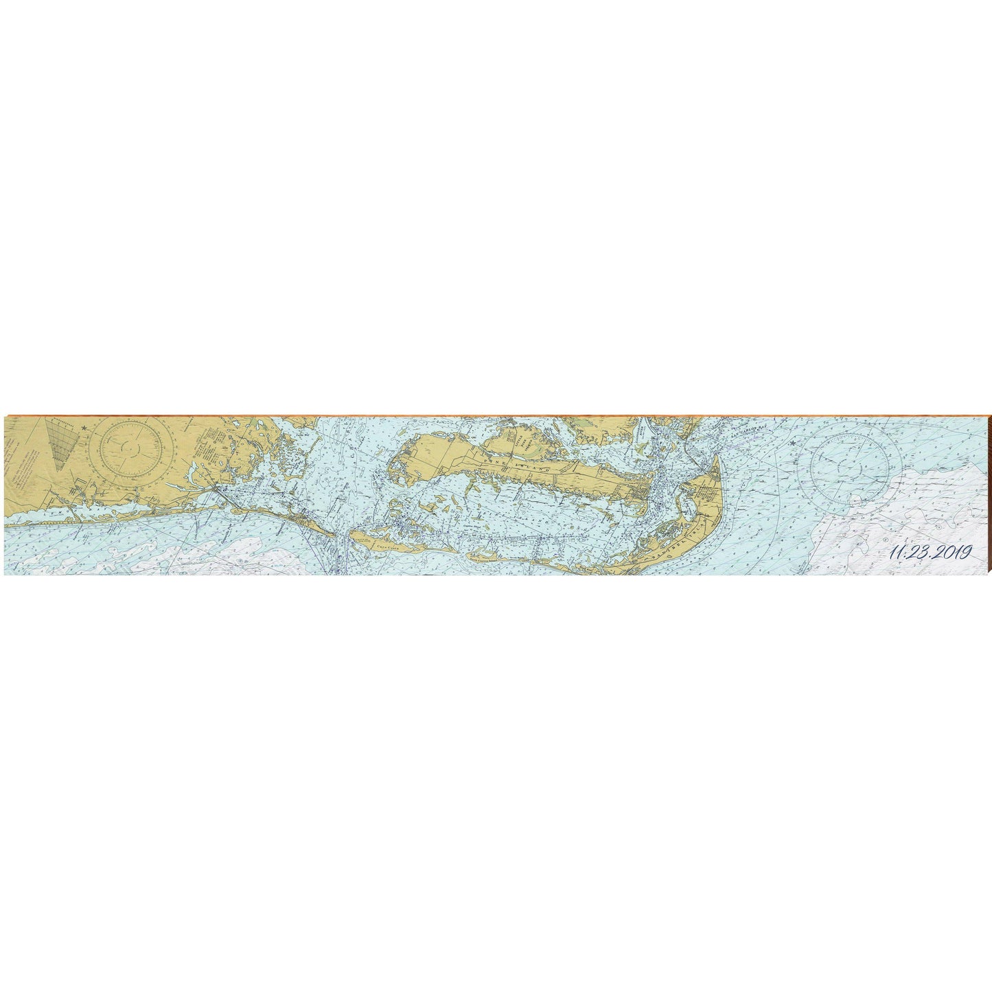 Isle of Cape Coral NOAA Chart | Wall Art Print on Real Wood