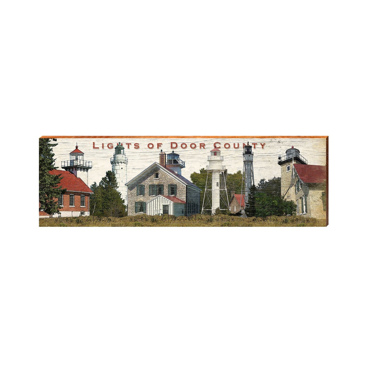 Lights of Door County | Wall Art Print on Real Wood