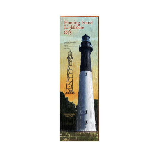 Hunting Island Lighthouse Study | Real Wood Art Print