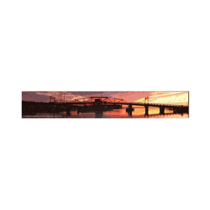 Chincoteague Channel Bridge, Virginia Sunset Wooden Sign | Wall Art Print on Real Wood