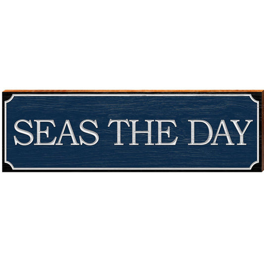 Seas The Day | Wall Art Print on Real Wood