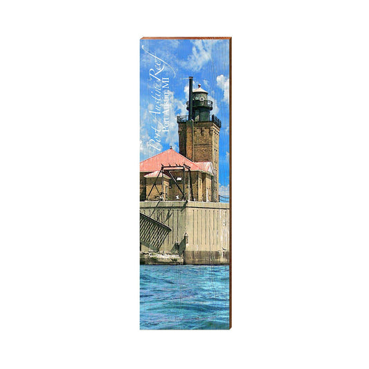 Port Austin Reef Lighthouse | Wall Art Print on Real Wood