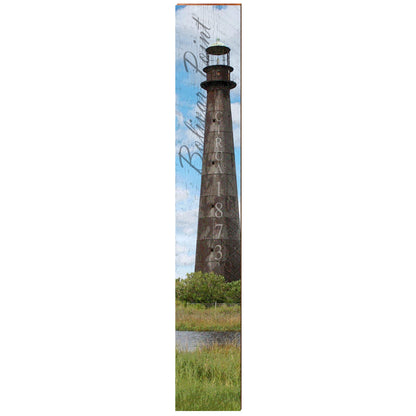 Bolivar Point Lighthouse | Wall Art Print on Real Wood