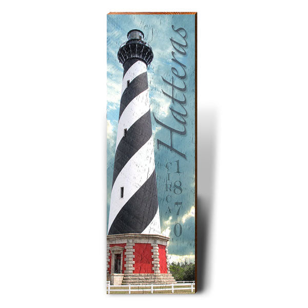 Cape Hatteras Lighthouse Home Decor Art Print on Real Wood