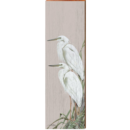 Art Lamay | Egrets | Wall Art Print on Real Wood