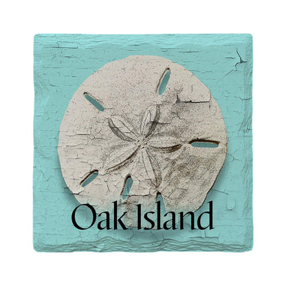 Oak Island Sand Dollar Blue | Absorbent Ceramic Drink Coaster