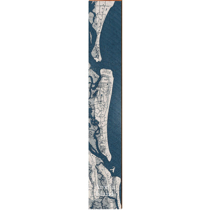 Amelia Island, Florida Topographical Map Wall Art | Wall Art Print on Real Wood