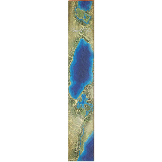 Arnold Lake, Michigan Map | Wall Art Print on Real Wood