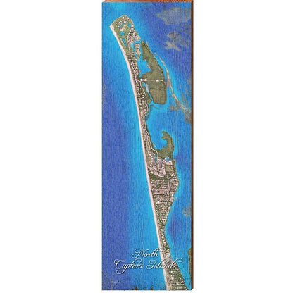 Captiva Island, Florida Map Wooden Sign | Wall Art Print on Real Wood