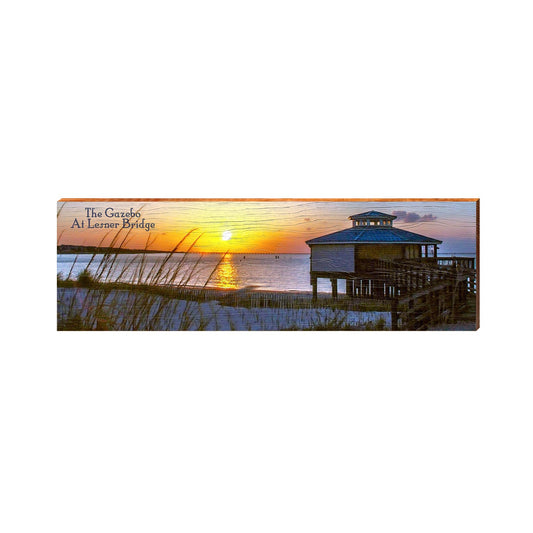 Gazebo at Lesner Bridge | Wall Art Print on Real Wood