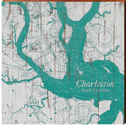 Charleston, South Carolina | Wall Art Print on Real Wood