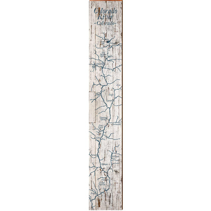 The Colorado River Map | Wall Art Print on Real Wood