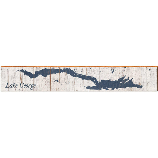 Lake George Map | Wall Art Print on Real Wood