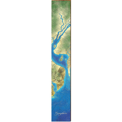 Mill Wood Art Georgetown, Sc Map Home Decor Art Print On Real Wood