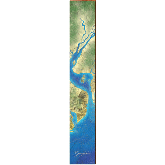 Mill Wood Art Georgetown, Sc Map Home Decor Art Print On Real Wood