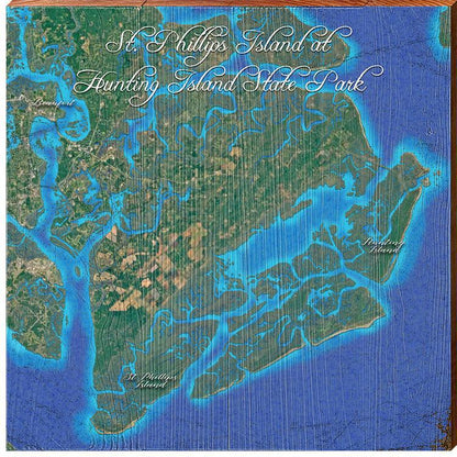 St. Phillips Island at Hunting Island State Park, SC | Wall Art Print on Real Wood