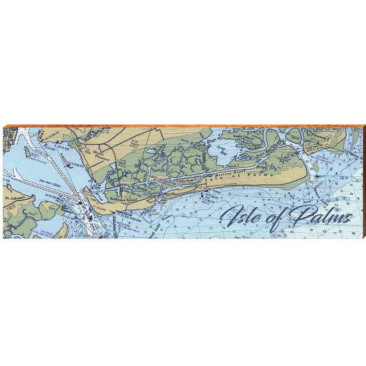 Isle of Palms NOAA Chart | Wall Art Print on Real Wood