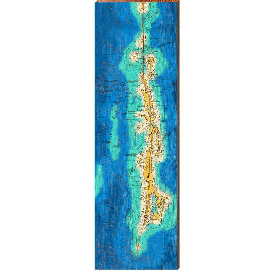 Duck Key to Vaca Key, Florida Topographical Styled Map – Mill Wood Art ...