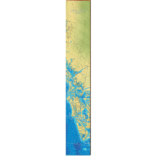 Marco Island, Florida Topographic Map | Wall Art Print on Real Wood