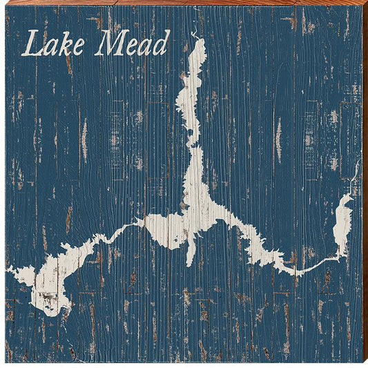 Lake Mead, Arizona & Nevada | Wall Art Print on Real Wood