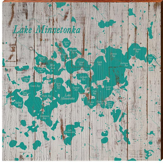 Lake Minnetonka, Minnesota | Wall Art Print on Real Wood