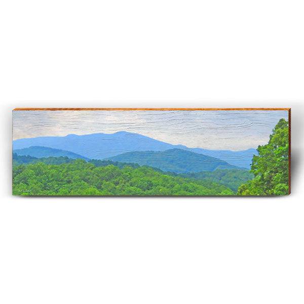 Blue Ridge | Wall Art Print on Real Wood