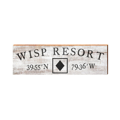 Wisp Resort Latitude Longitude Sign | Real Art Print on Wood