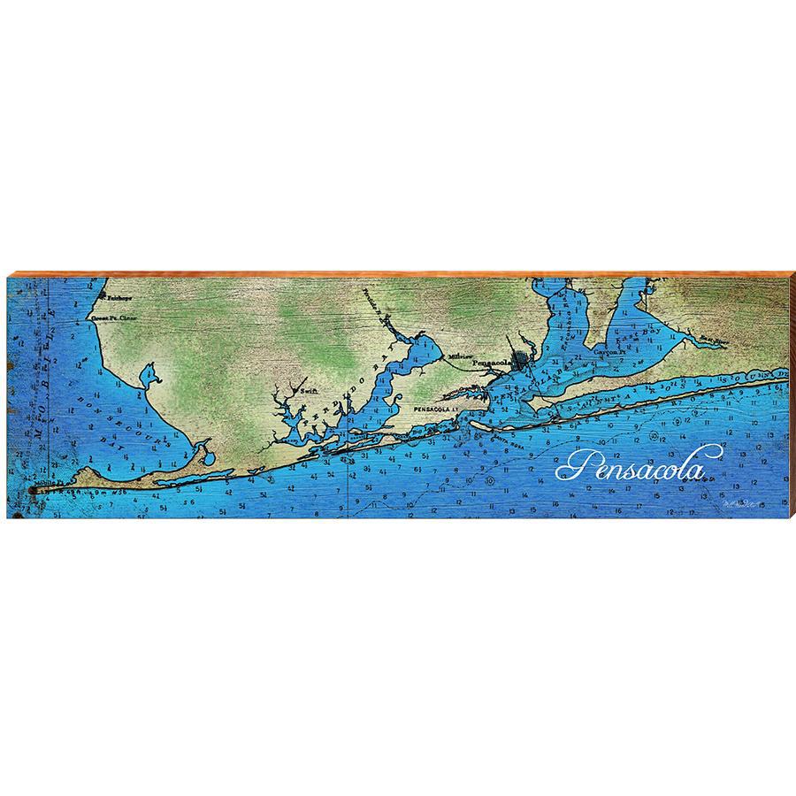 Pensacola, Florida | Wall Art Print on Real Wood