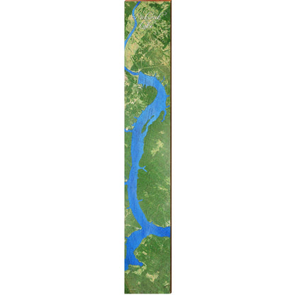 Pickwick Lake Map Home Decor Art Print on Real Wood