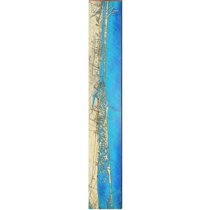 Ponce de Leon Inlet, Florida Topographic Map | Wall Art Print on Real Wood