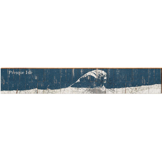 Presque Isle, Erie Pennsylvania Map Wooden Sign | Wall Art Print on Real Wood | Lake Erie Cabin Lodge House Home Decor