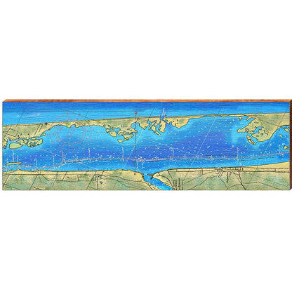 Sebastian, Florida Topographical Styled Map Wall Art | Wall Art Print on Real Wood