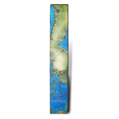 St. Pete Beach, Florida Map | Wall Art Print on Real Wood