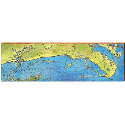 St. Teresa & Alligator Point, Florida Map | Wall Art Print on Real Wood