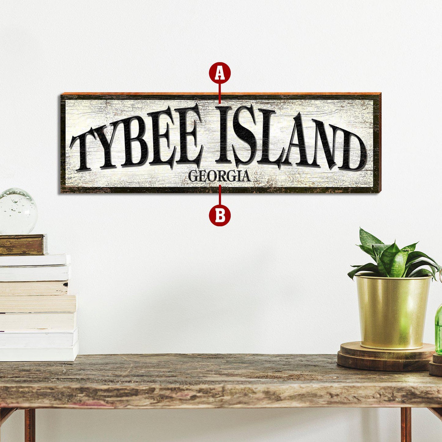 Customizable Black/White Classic Sign | Wall Art Print on Real Wood