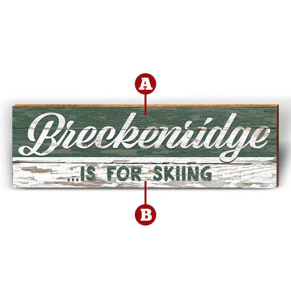 Customizable Lodge Green Rustic Sign | Wall Art Print on Real Wood