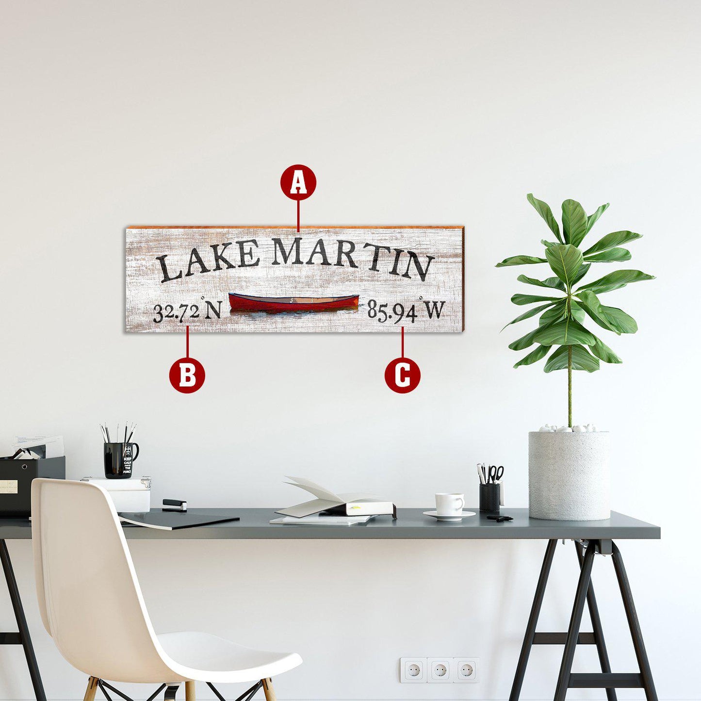 Personalized Location Town Name Latitude Longitude Wooden Sign | Customizable Wall Art Print on Real Wood | Beach Lake Mountain Home Decor