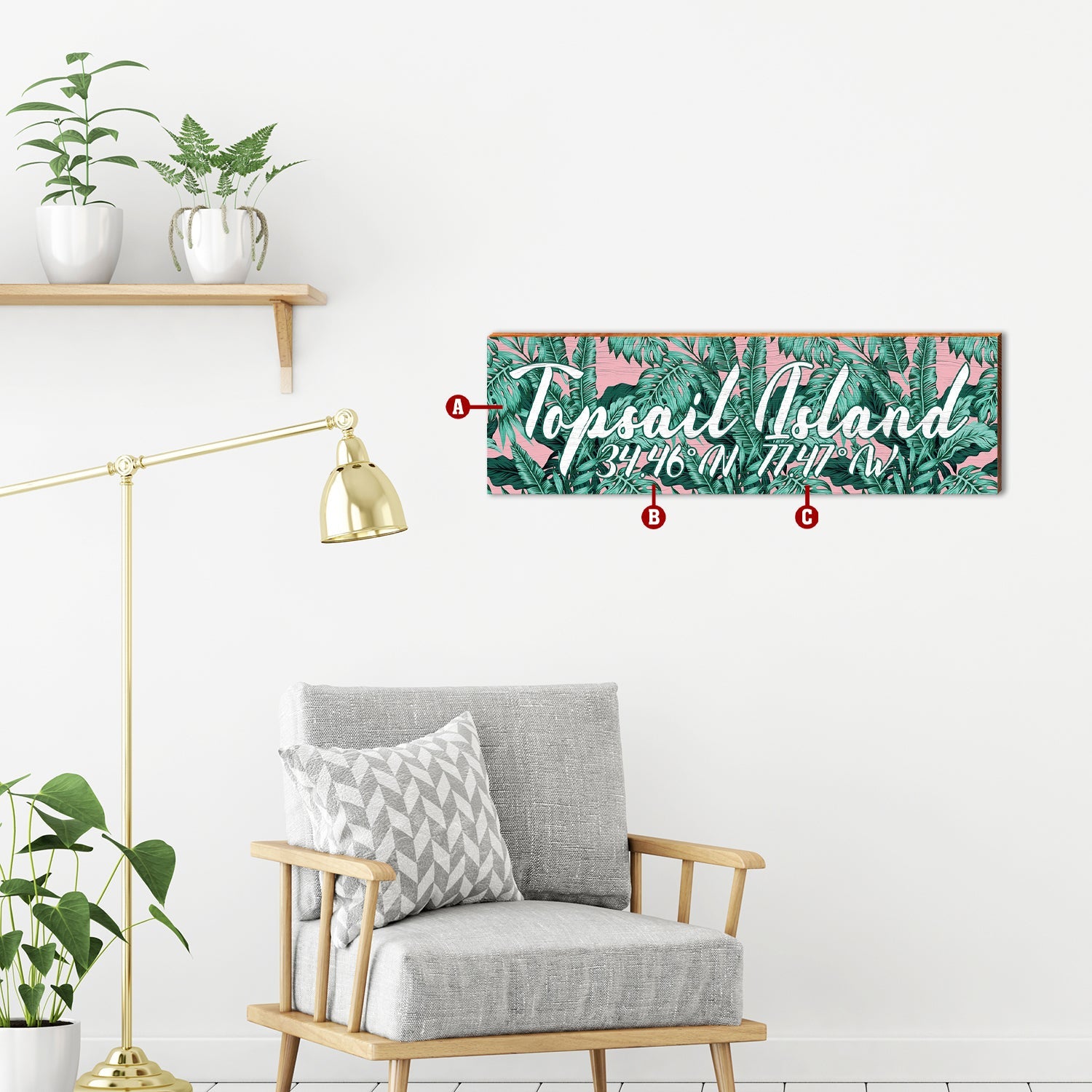 Personalized Tropic Latitude Longitude Customizable Sign | Wall Art Pr ...