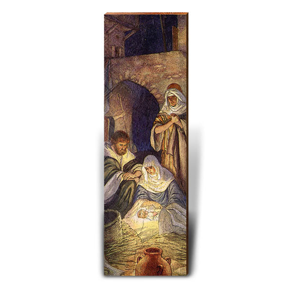 Classic Nativity Scene | Wall Art Print on Real Wood