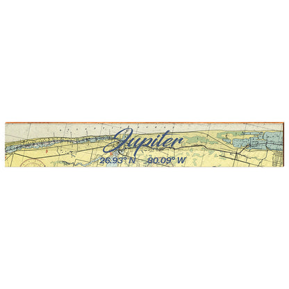 Jupiter NOAA Chart | Wall Art Print on Real Wood