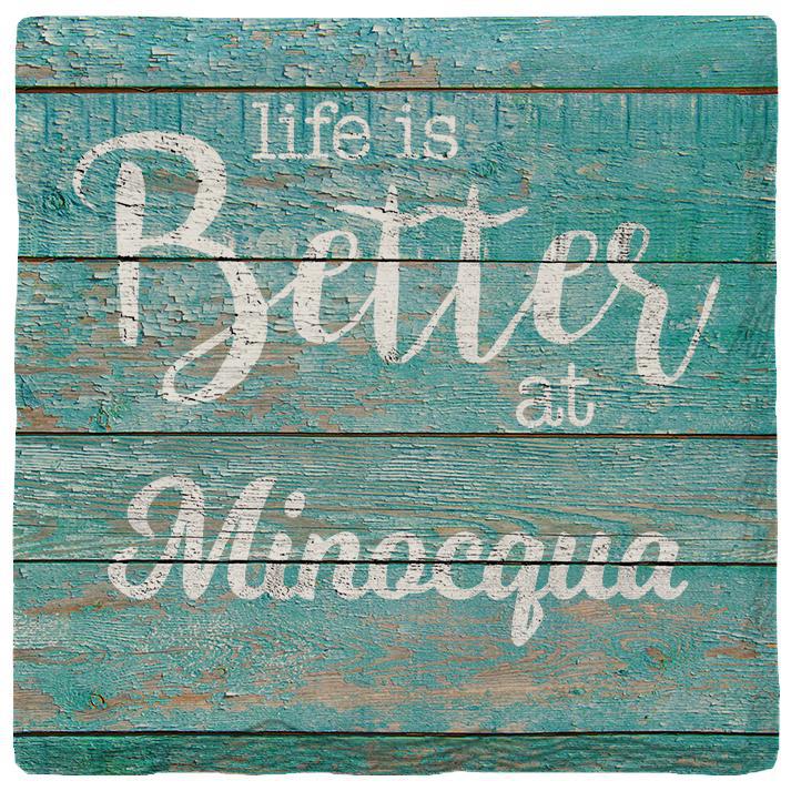 Life is Better at Minocqua | Absorbent Ceramic Drink Coaster