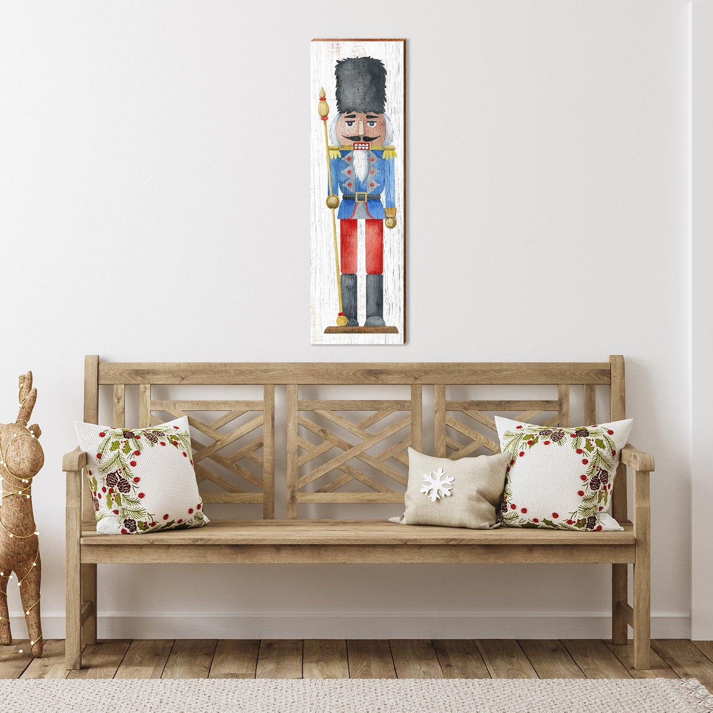 Nutcracker Christmas Sign | Wall Art Print on Real Wood