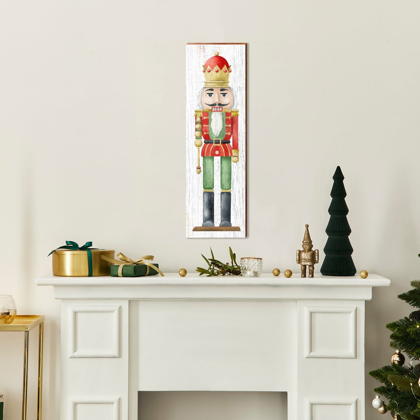 Nutcracker Christmas Wooden Sign | Wall Art Print on Real Wood