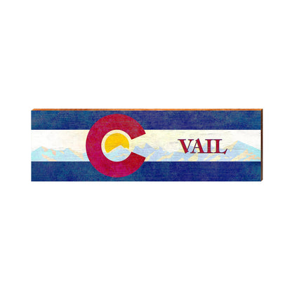 Colorado Flag Vail | Real Wood Art Print