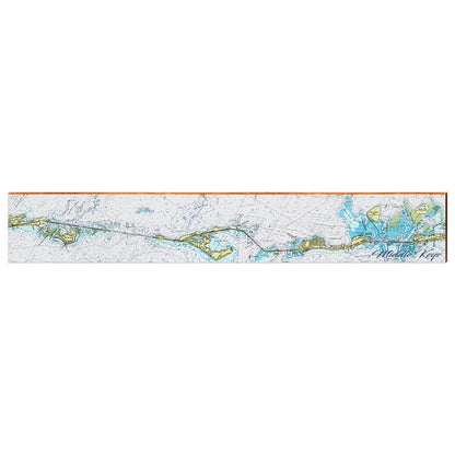 Middle Keys NOAA Chart Map | Wall Art Print on Real Wood